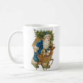 Caneca De Café Papai Noel em um natal azul