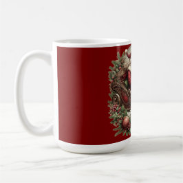 Caneca De Café Papai Noel em um trenó e um cavalo