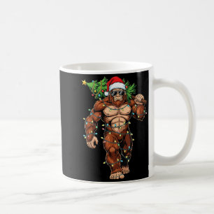 Caneca De Café Papai Noel Engraçado Bigfoot Árvore de Natal Cript
