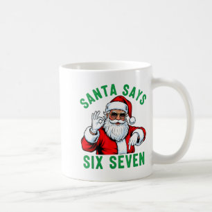 Caneca De Café Papai Noel Engraçado Diz Seis Sete Natal 67 Meme X