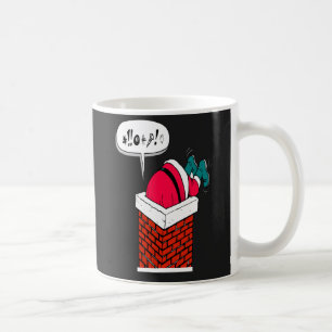 Caneca De Café Papai Noel Engraçado Ficou Preso