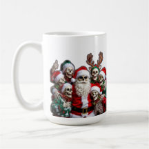 Papai Noel Esqueleto Grupo de Natal Foto – Festivo