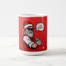 Caneca De Café Papai Noel Fica Feliz Natal