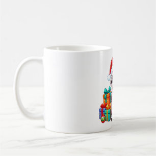 Caneca De Café Papai Noel Guaxinim com Bastão de Doce