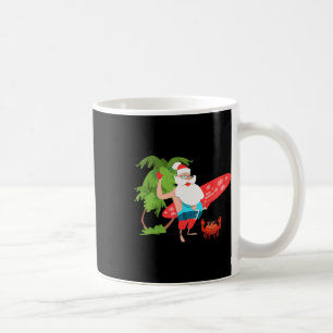 Caneca De Café Papai Noel Havaí Praia Natal Engraçado Em Julho M
