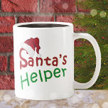 Caneca De Café Papai noel Helper Christmas Santa Hat Design<br><div class="desc">Torne-se um dos auxiliares Papais noeis com este Papai noel Colorido Helper design na camisa ou caneca favorita.</div>