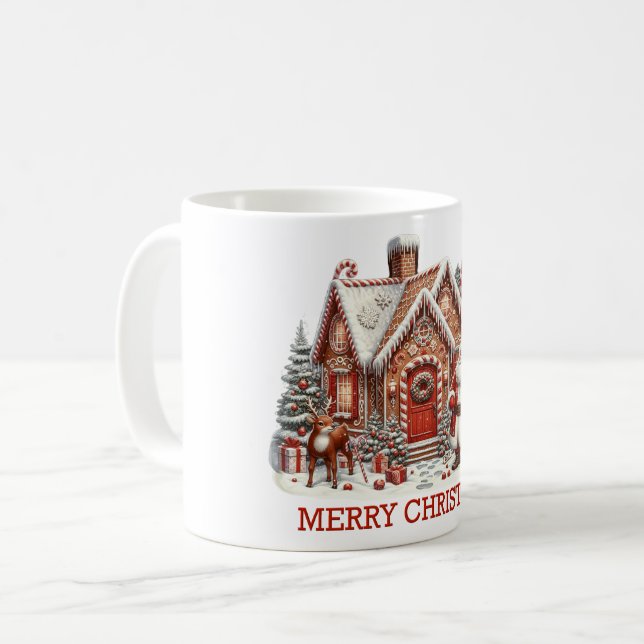 Caneca De Café Papai noel House Mug (Frente Esquerda)