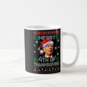 Caneca De Café Papai Noel Joe Biden Feliz 4º de Ação de Graças Ca