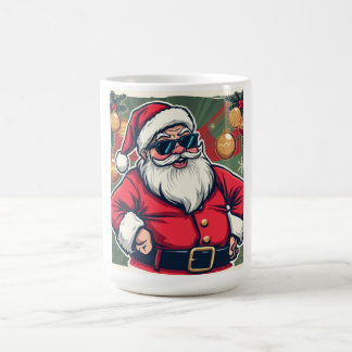 Caneca De Café Papai Noel Legal com Óculos de Sol da Moda