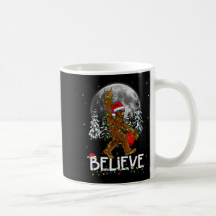 Caneca De Café Papai Noel Luzes de Natal Bigfoot Sasquatch Divert
