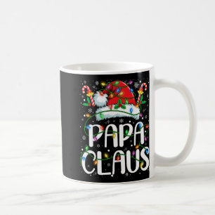 Caneca De Café Papai Noel Luzes de Natal Pijama Xmas Família Tape