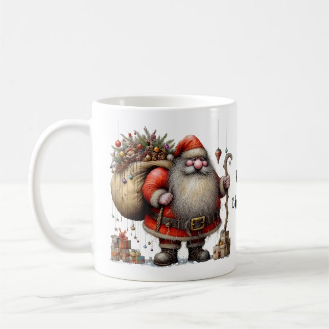 Caneca De Café Papai Noel Natal com sua Saco de Brinquedos (Esquerda)