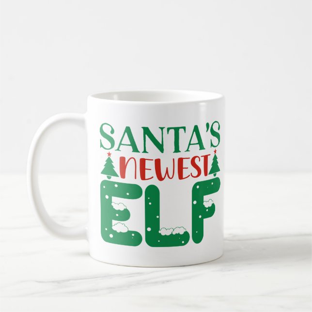 Caneca De Café Papai noel Newest Elf (Esquerda)