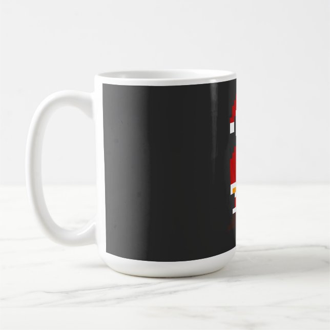 Caneca De Café Papai Noel Pixel Pose (Esquerda)