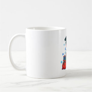 Caneca De Café Papai Noel Preso na Chaminé Engraçado