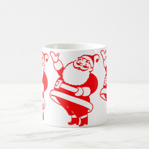 Caneca De Café Papai noel retro