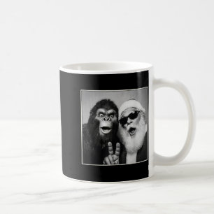 Caneca De Café Papai Noel Selfie Pé Grande Natal Engraçado Sasqua