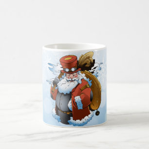 Caneca De Café Papai Noel Steampunk Natal Estilo Vintage