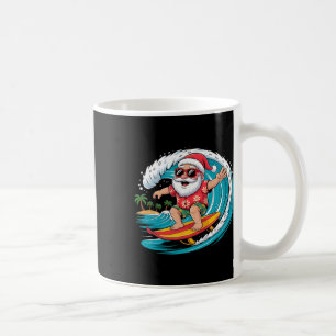 Caneca De Café Papai Noel Surfando Praia Havaiana Natal Em Julho