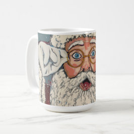 Caneca De Café Papai Noel Surpreso
