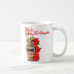 Caneca De Café Papai noel Tiki de Mele Kalikimaka