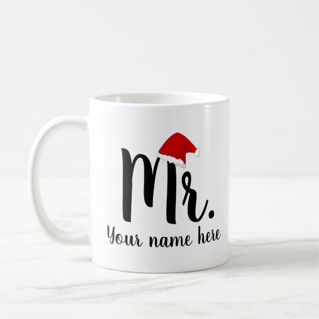 Caneca De Café Papai Noel Vermelho (Esquerda)