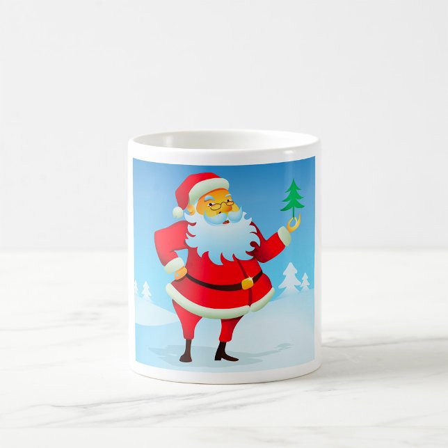 Caneca De Café Papai Noel Whimsso com Mini Árvore de Natal (Criador carregado)