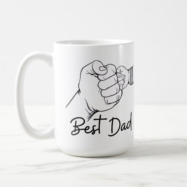 Caneca De Café Papai Querido Moderno Fofo (Esquerda)