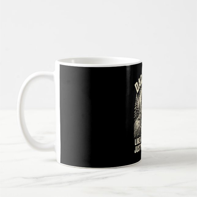 Caneca De Café Papai Sasquatch bigfoot como um pai regular mais (Esquerda)