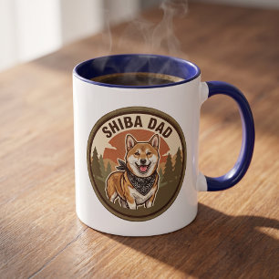 Caneca de Café Papai Shiba Inu Presente para Pap