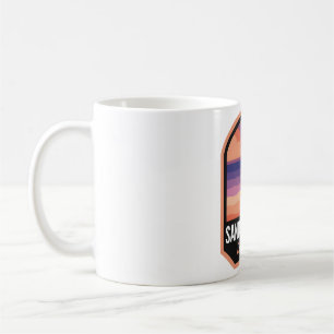 Caneca De Café Papais noeis Barbara CA Retro Sunset
