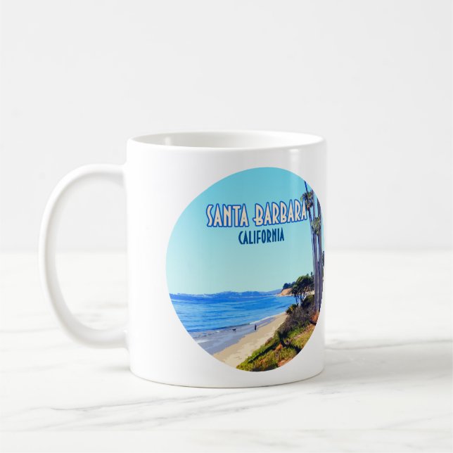 Caneca De Café Papais noeis Barbara California Butterfly Beach Mo (Esquerda)