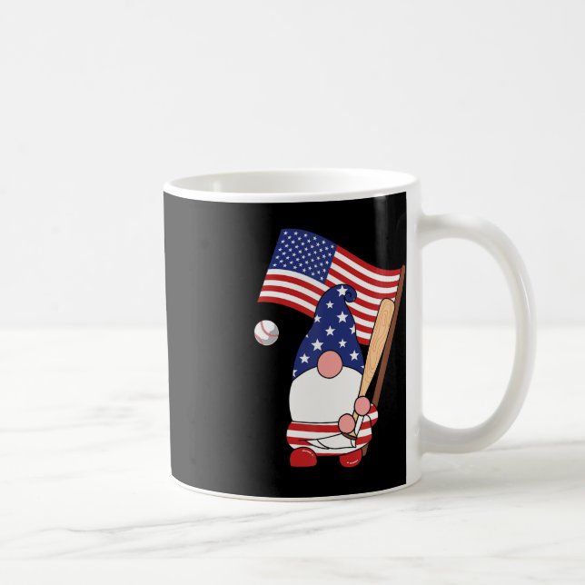 Caneca De Café Papais noeis Baseball Gnome - 4 de julho (Direita)