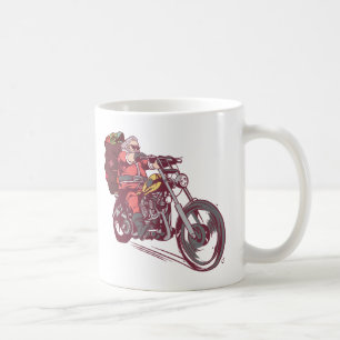Caneca De Café Papais noeis Biker Figurino de Natal para Convite 