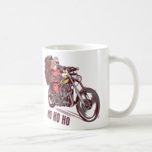Caneca De Café Papais noeis Biker Figurino de Natal para Convite 