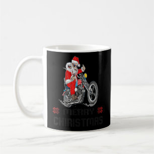 Caneca De Café Papais noeis Biker Ventilador de motocicleta Feliz
