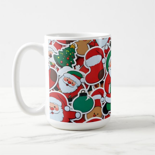 Caneca De Café Papais noeis Cheerful Mug - Perfeito para Sips de  (Esquerda)
