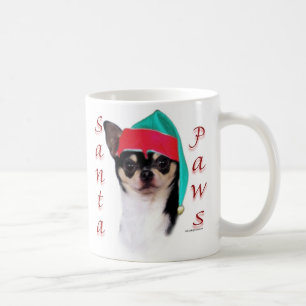 Caneca De Café Papais noeis Chihuahua Paws