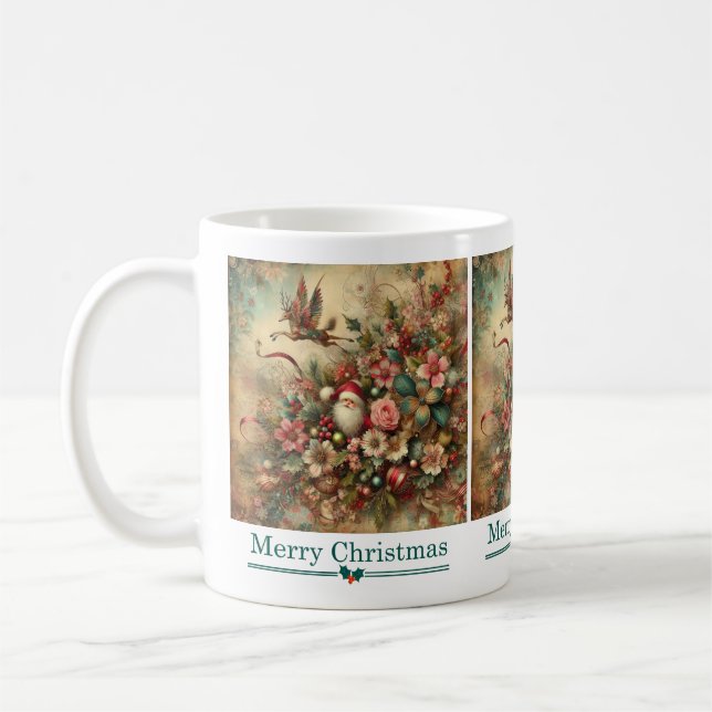 Caneca De Café Papais noeis clássicos de Natal (Esquerda)