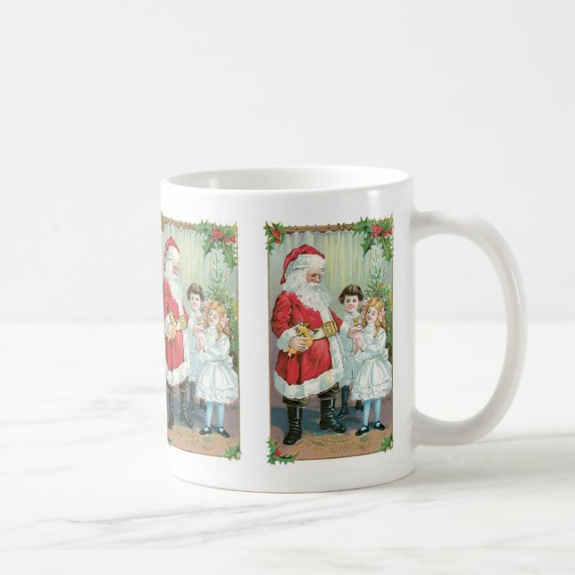 Caneca De Café Papais noeis Com Crianças (Direita)