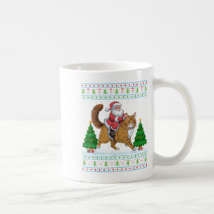 Caneca De Café Papais noeis Da Árvore De Iluminação Do Xmas Andan