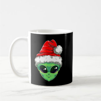 Caneca De Café Papais noeis de Alienígena de Natal Figurino OVNI 