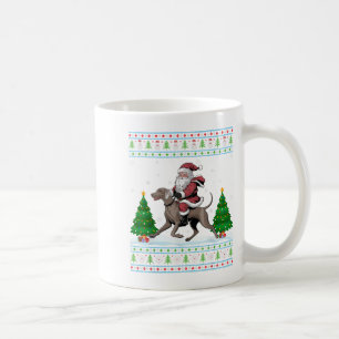Caneca De Café Papais noeis De Árvore Do Xmas Andando No Fim De N