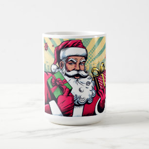 Caneca De Café Papais noeis de banda desenhada/Natal