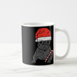 Caneca De Café Papais noeis de Buldogue Francês Cachorro de Natal