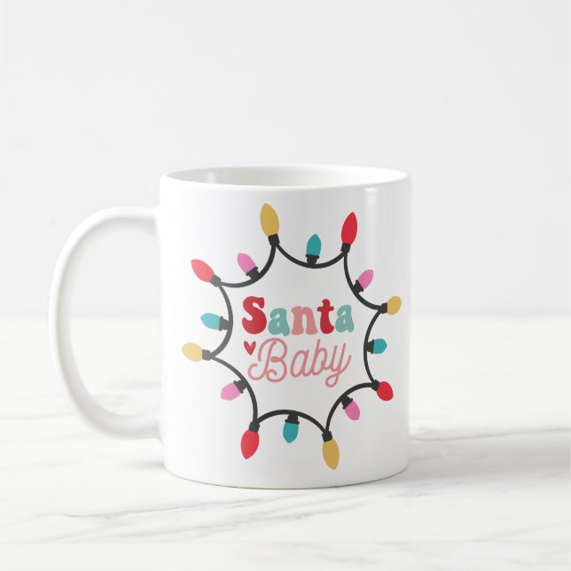 Caneca De Café Papais noeis de café leve de natal (Esquerda)