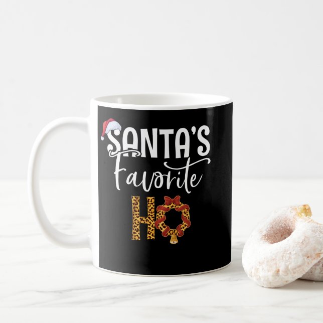 Caneca De Café Papais noeis De Chita Bonita Favoritos No Natal (Com Donut)