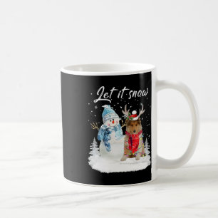 Caneca De Café Papais noeis de Collie Cachorros Cachorro de Natal