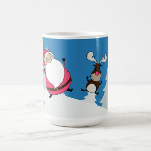 Caneca De Café Papais noeis de corte e imagens de nomes personali