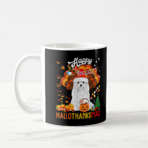 Caneca De Café Papais noeis de Hallothanksmas Turquia Pumpkin Mal